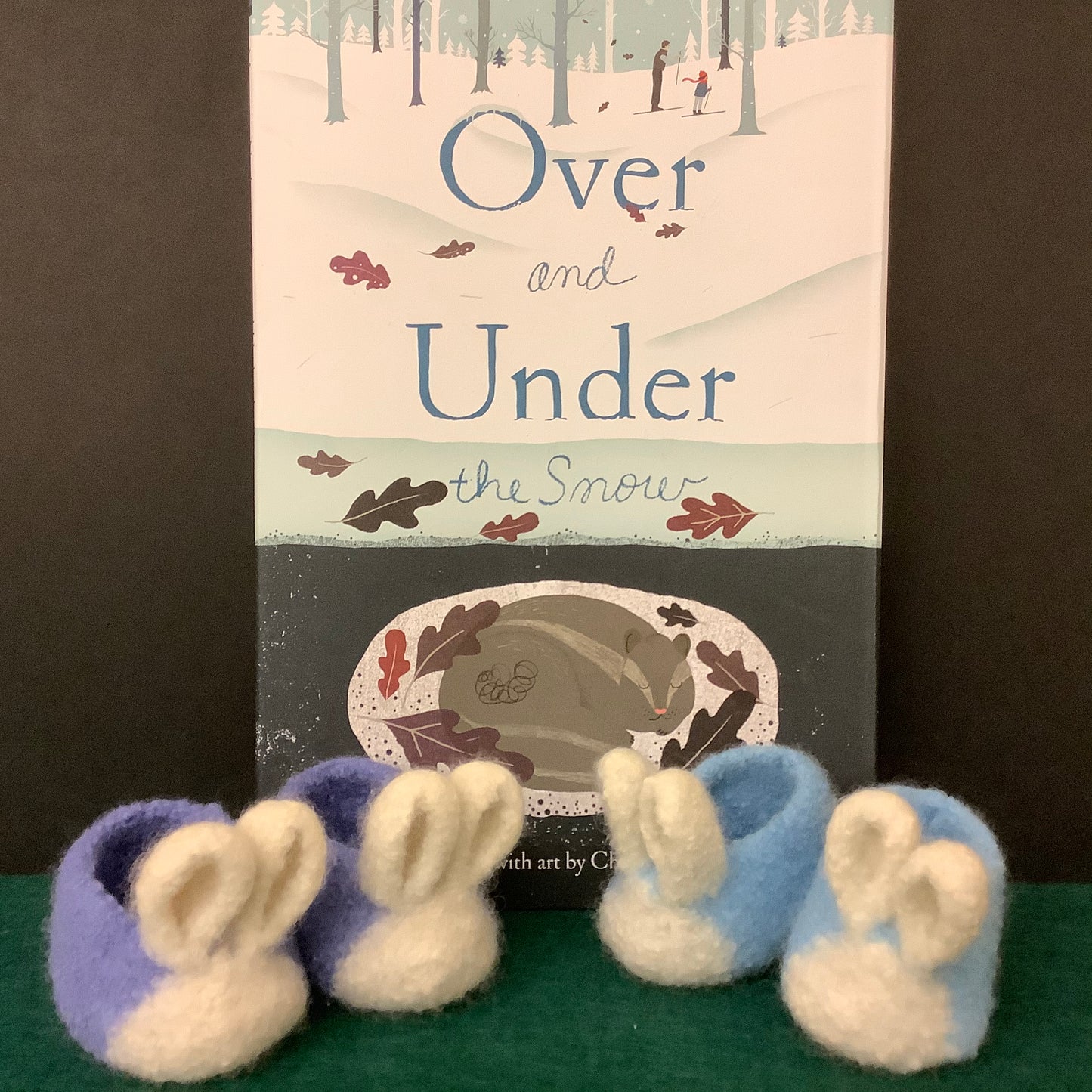 “Hunny Bunny” Hand Felted Wool Baby Booties