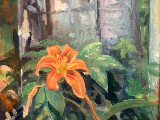 “Daylily”  Oil on Canvas Board