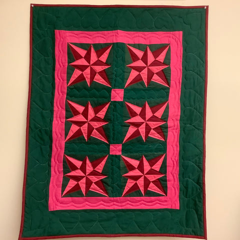 Wall Hanging Quilt, ”Blazing Star”