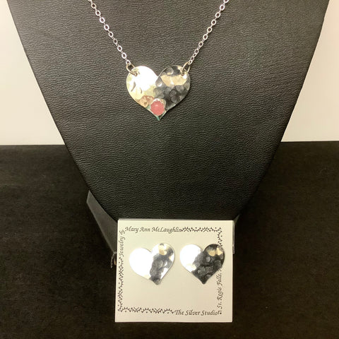 Silver Heart Jewelry Hammered Finishes