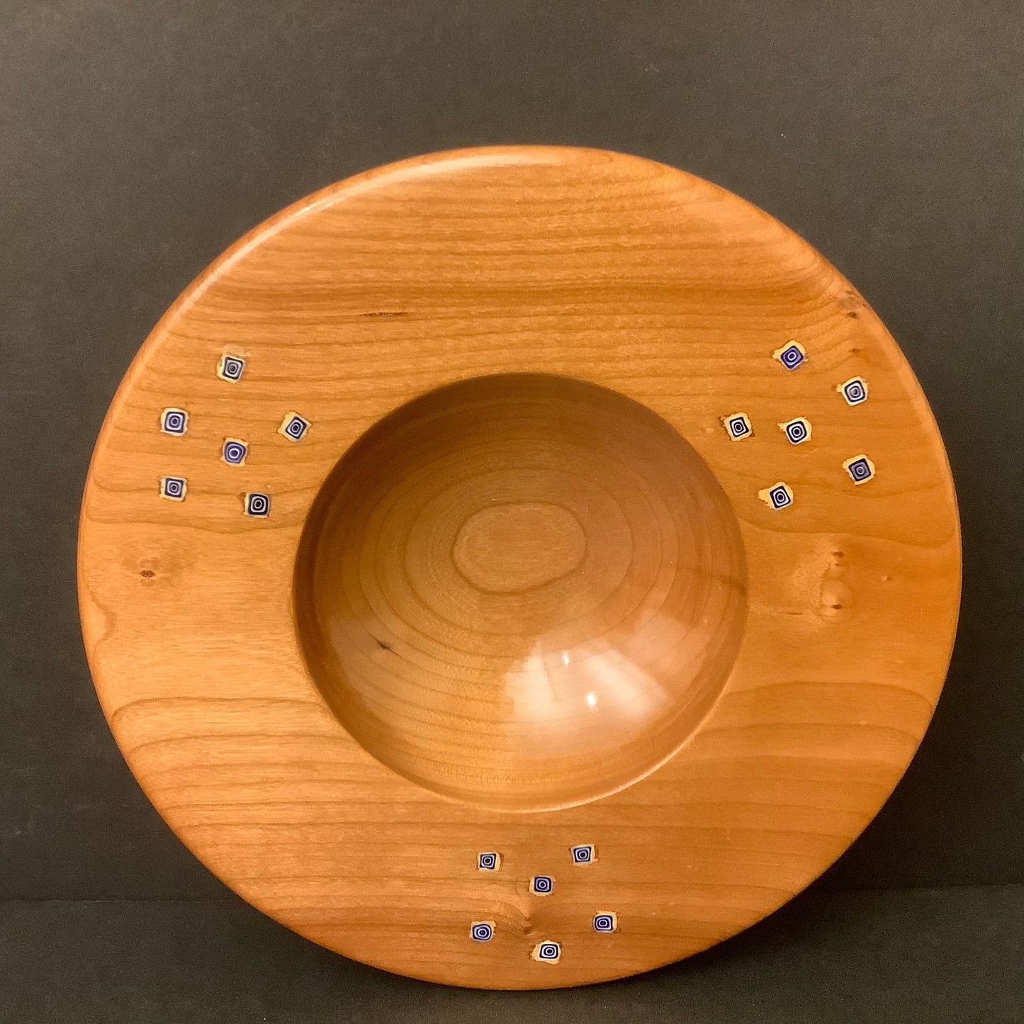 Cherry Bowl with Venetian Millefiori Glass