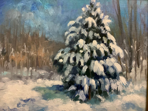“After the Snowstorm”  Oil on Canvas Board