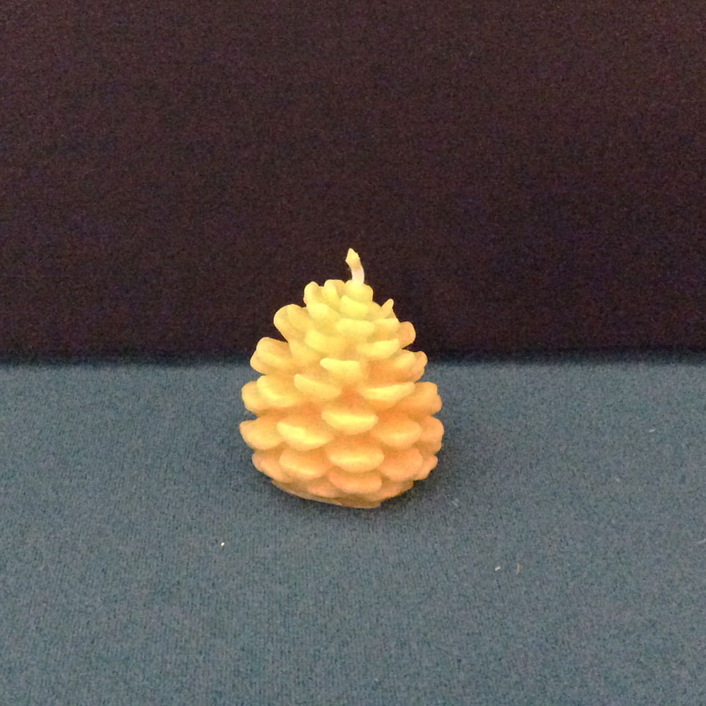 Small Pinecone Beeswax Candle
