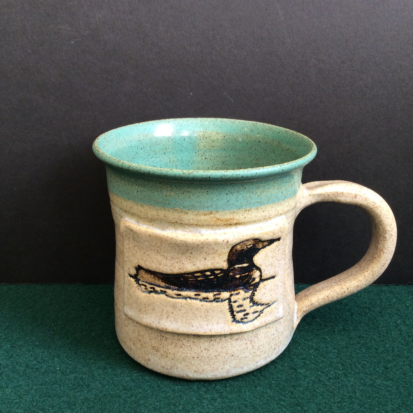 Mug with Embossed Loon