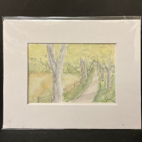 Country Lane original watercolor