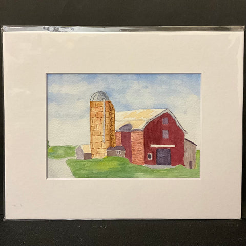 Rusty Silo - original watercolor by  David Crowell