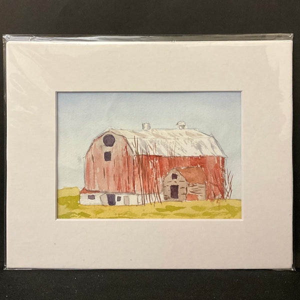 Jo's Barn - original watercolor by  David Crowell