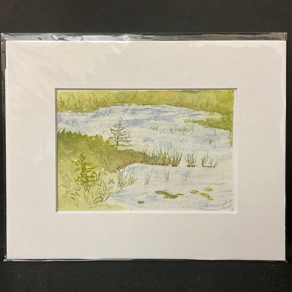 Heron Marsh - original watercolor