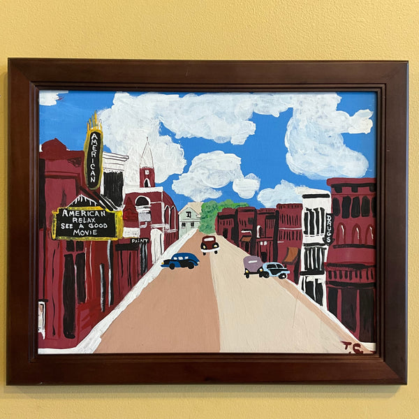 "Past View of Main Street, Canton, NY” original Painting by Tammy Gaumes