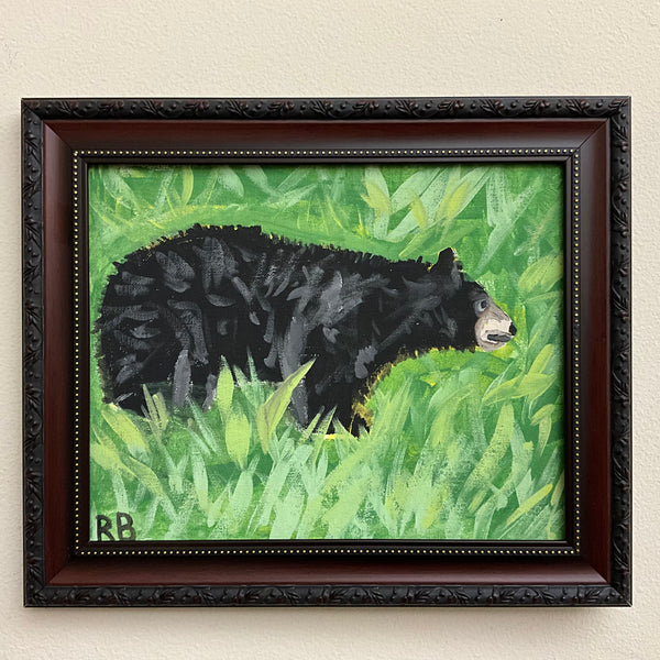 "Black Bear” Original Painting by Robbie Brunet