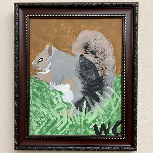 "Gray Squirrel” Original Painting by Walter Corey