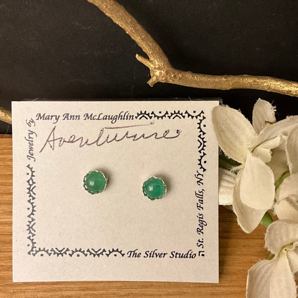 5mm Post Earrings Aventurine