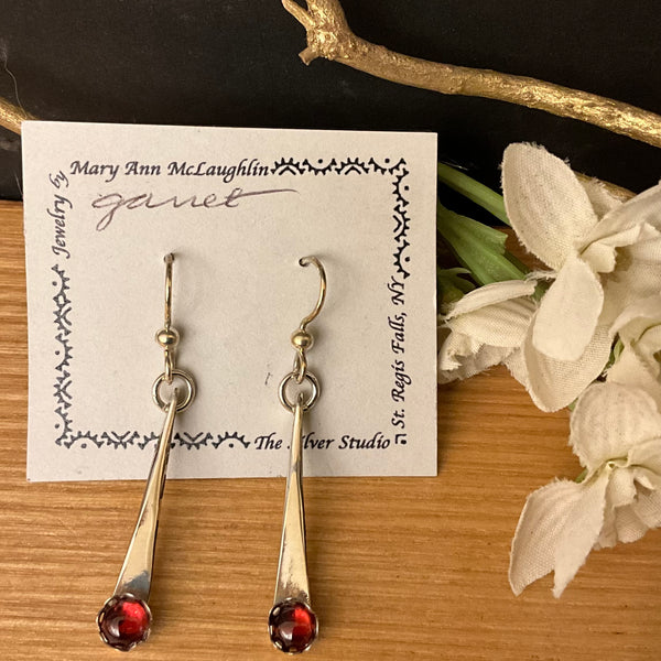 #12 Drop Earrings Garnet