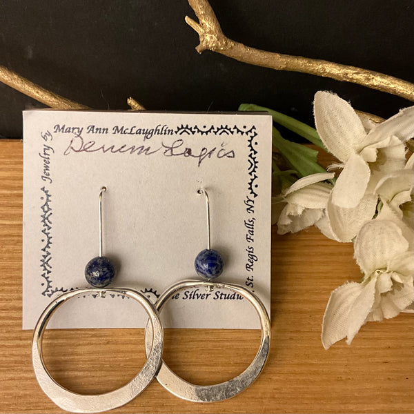 Jill's Earrings Denim Lapis