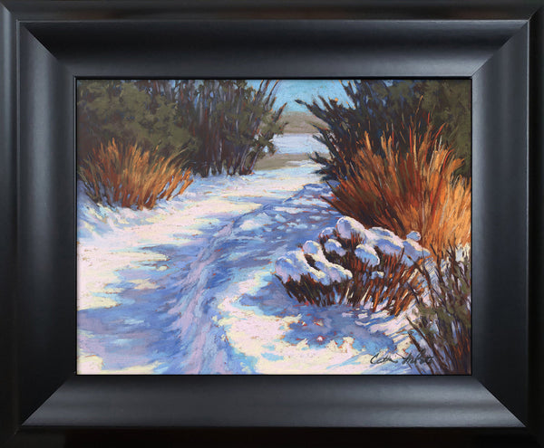 Banked Shadows - Original Framed Pastel