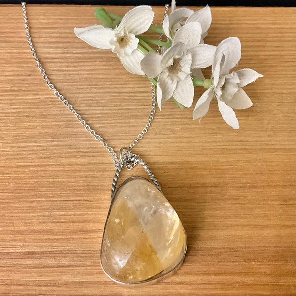 Large Chunky Citrine Pendant