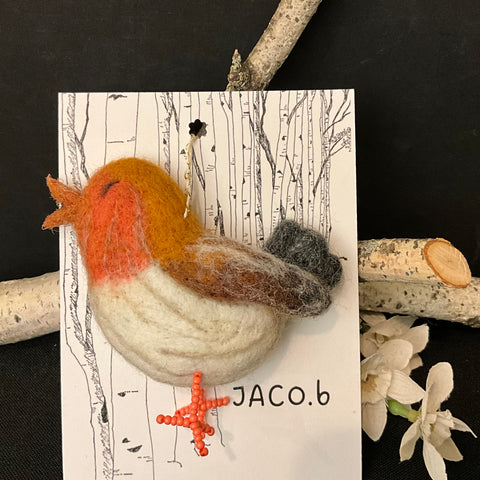 Sparrow Needlefelted Ornament