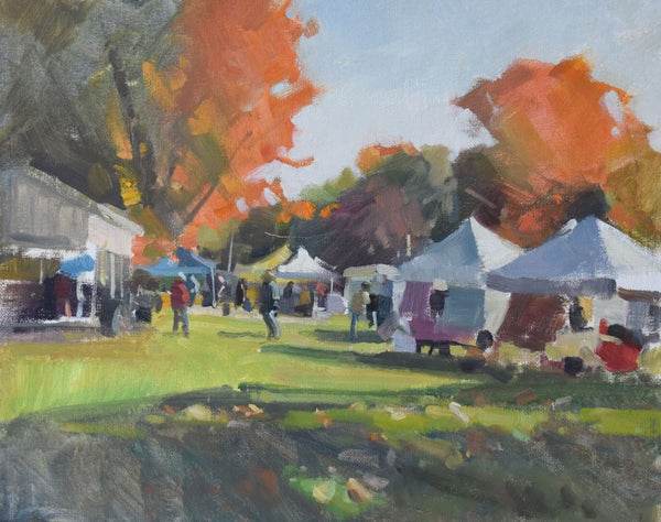 “Autumn Market” Original Oil - Framed