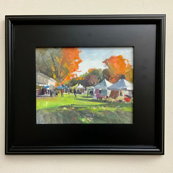 “Autumn Market” Original Oil - Framed