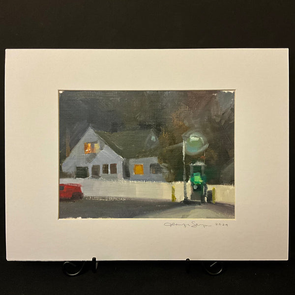 “Mobil Mart on Maple” Original Oil with Mat