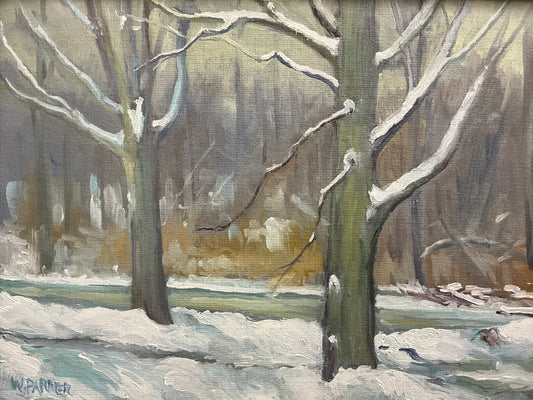 “On Such a Winter's Day” Original Framed Oil