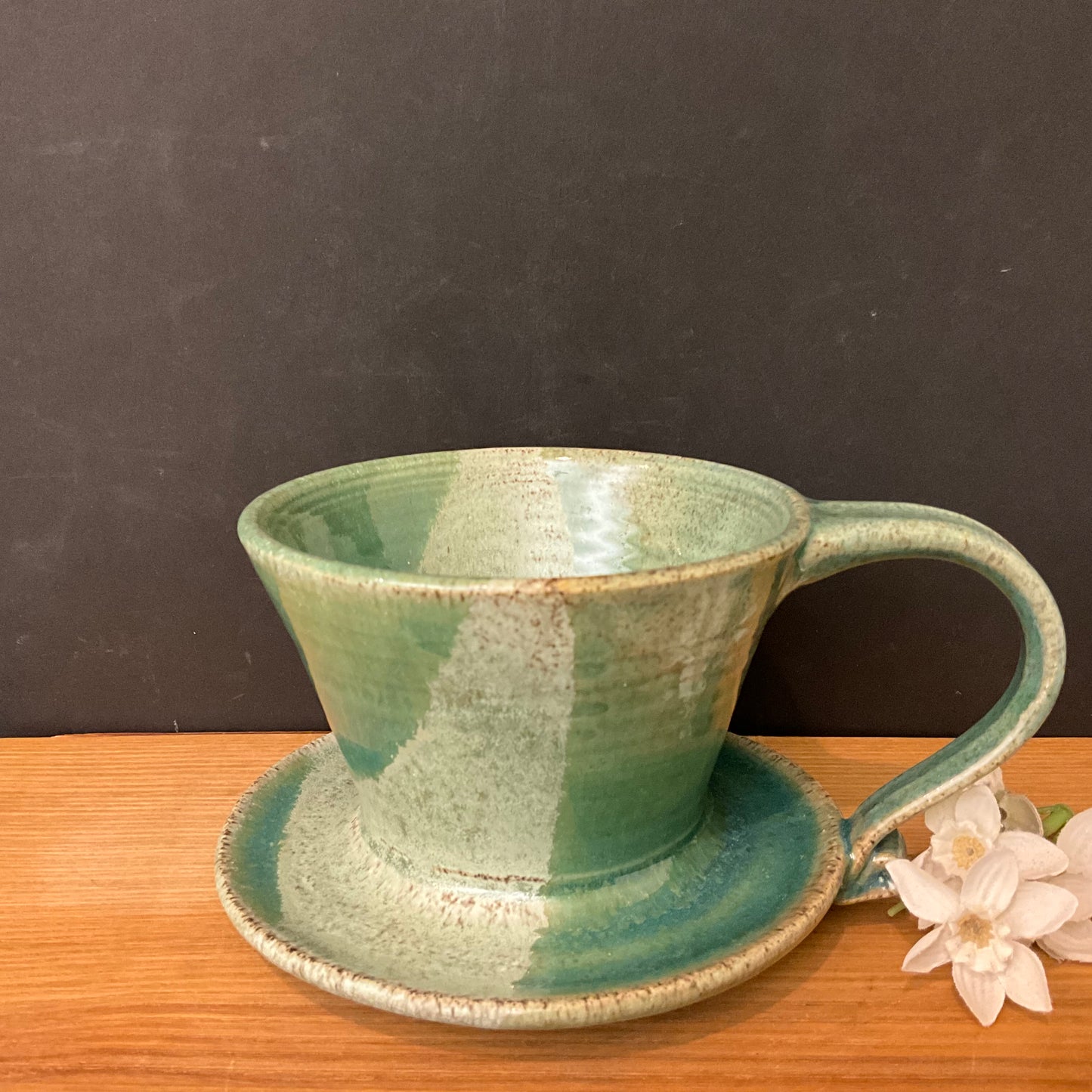 “Melita” Style Coffee Cup in Greens