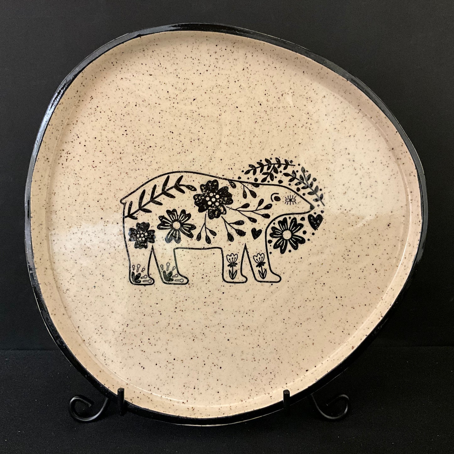 Polar Bear Tray - Cream & Black