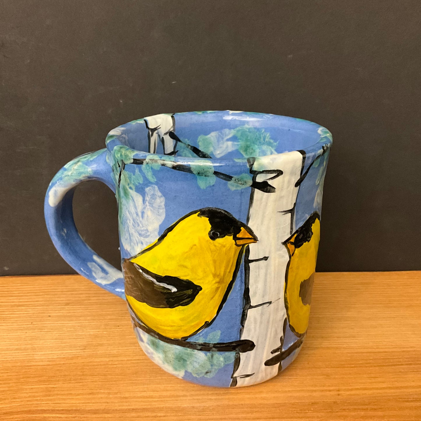 Mug Goldfinch on Blue