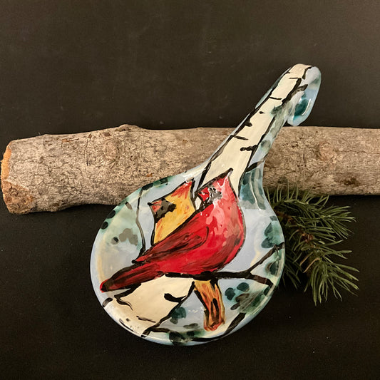 Spoon Rest Cardinal Pair
