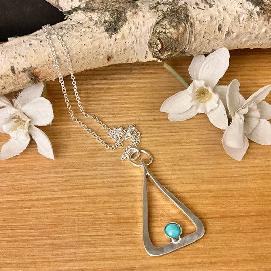 Sue’s Loop Pendant with Turquoise