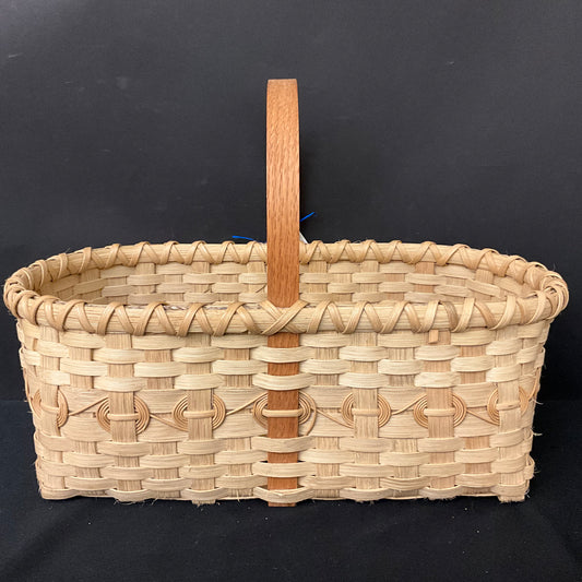 Handled Basket with “Cherokee Wheels” Detail