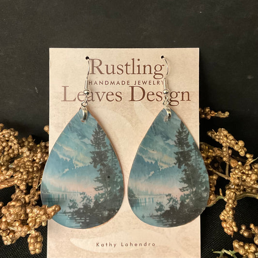 Mountain Lake Teardrops Earrings