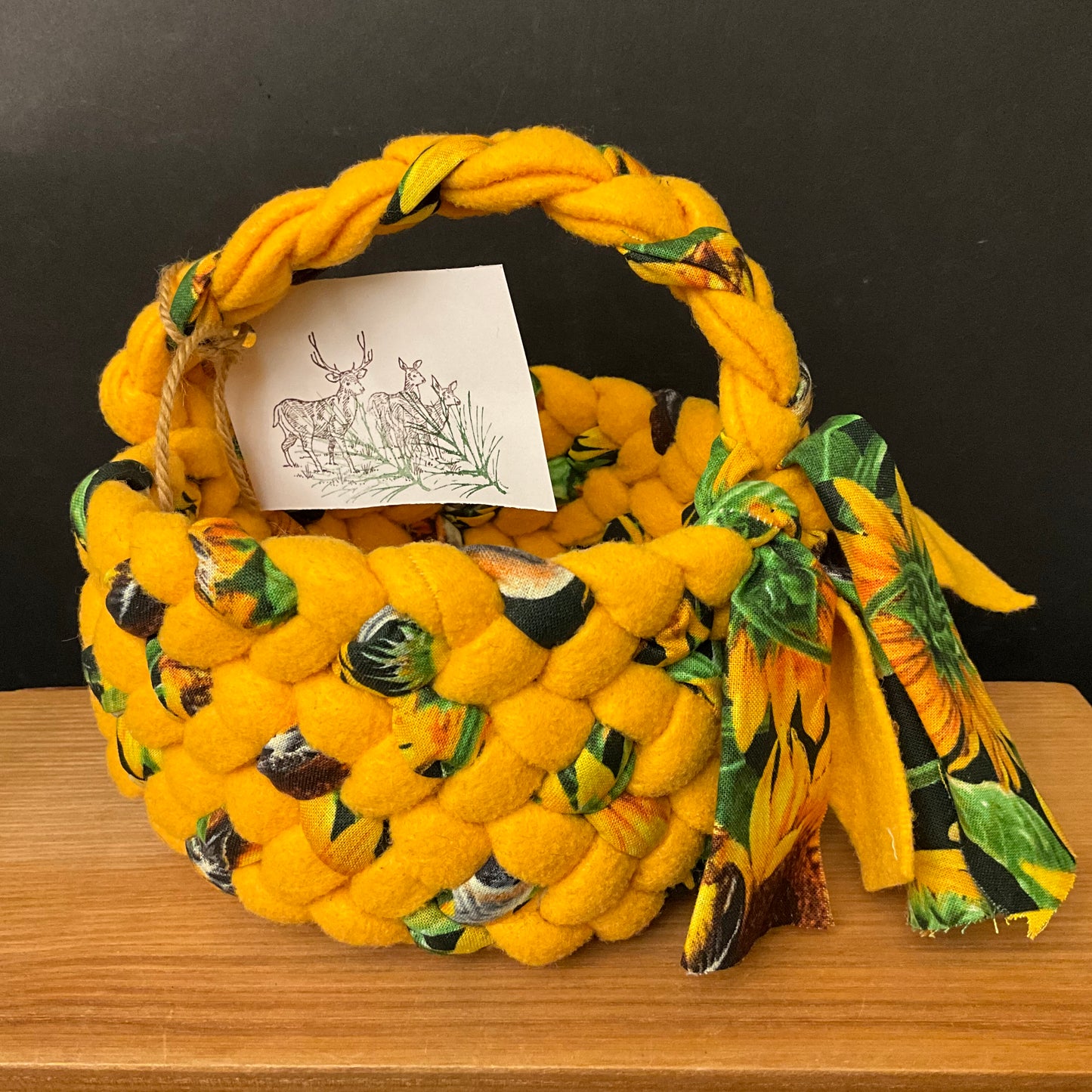 Small One Handle Sunflower Basket