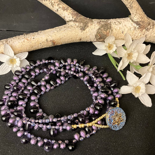 Wrap Bracelet in Purple Droplet Mix