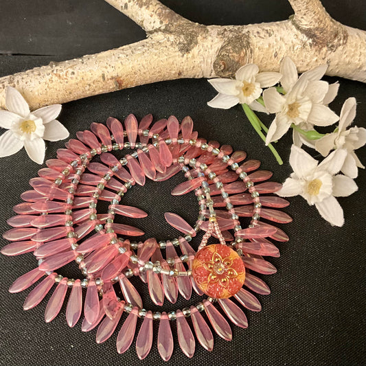 Wrap Bracelet in Opaline Pink