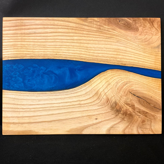Ash Cutting Board w/ Blue River #2525