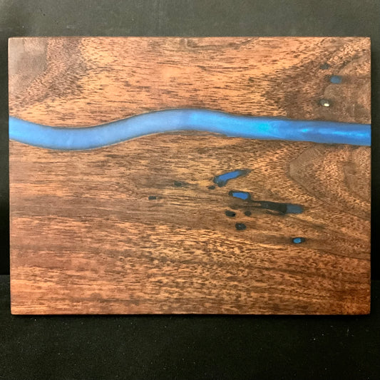 Walnut Cutting Board w/ Blue River #2524