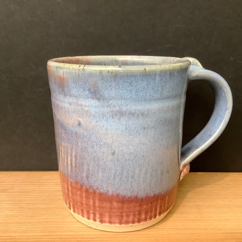 Mug in Blue with Rosy Brown