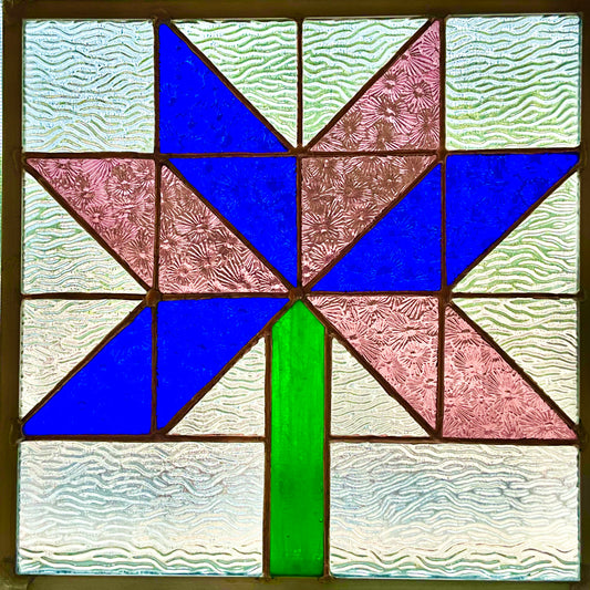 Starflower Stained Glass barn quilt style