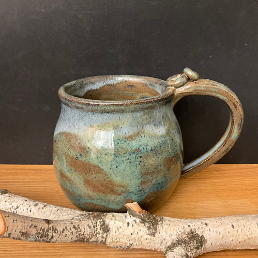 Chunky Mug in earthy Green & Brown