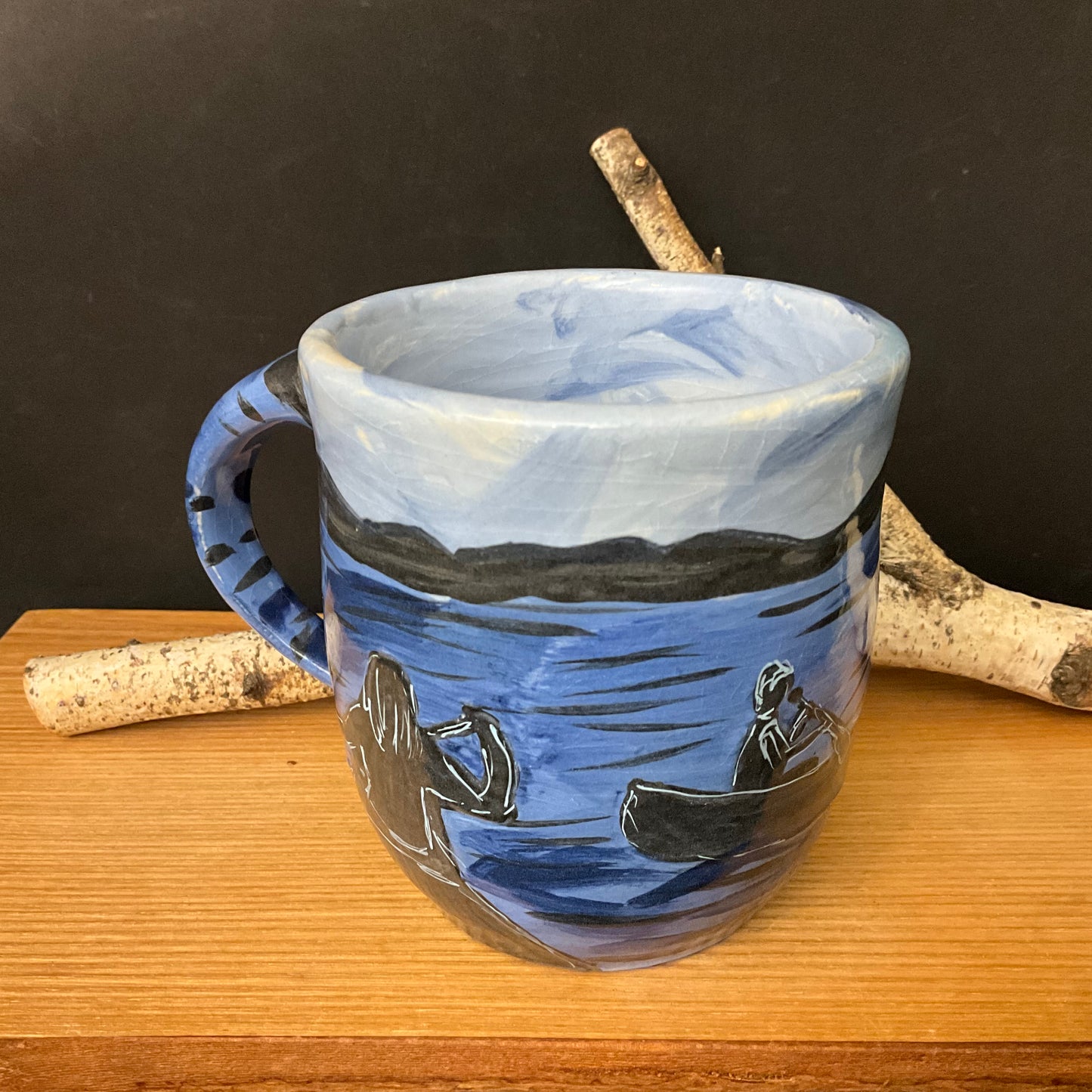 Mug with Canoe in Silhouette
