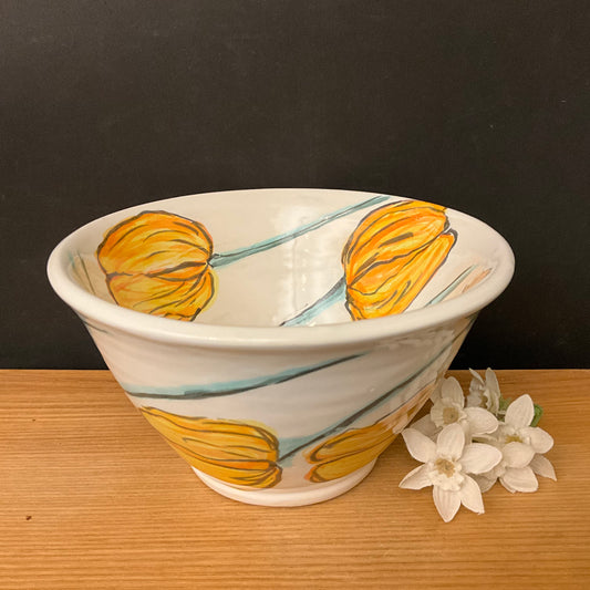 Small Bowl with Orange Tulips