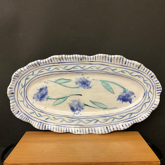 Oval Platter with Queen Anne’s Lace