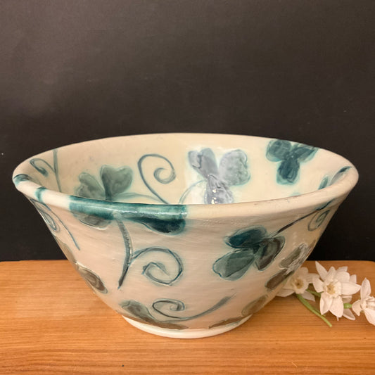 White Bowl with Shamrocks