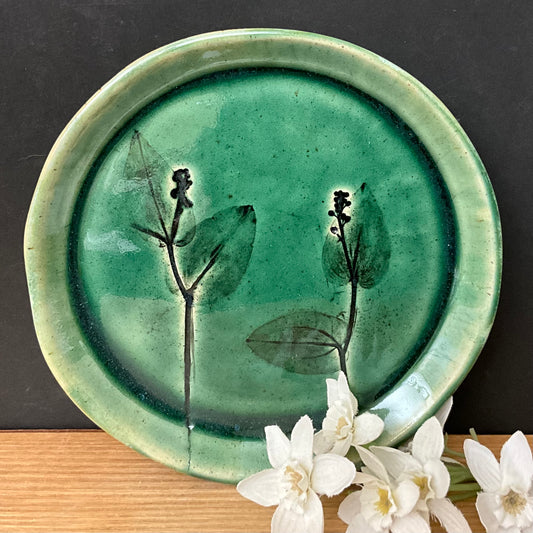 Small Green Mayflower Impression Plate