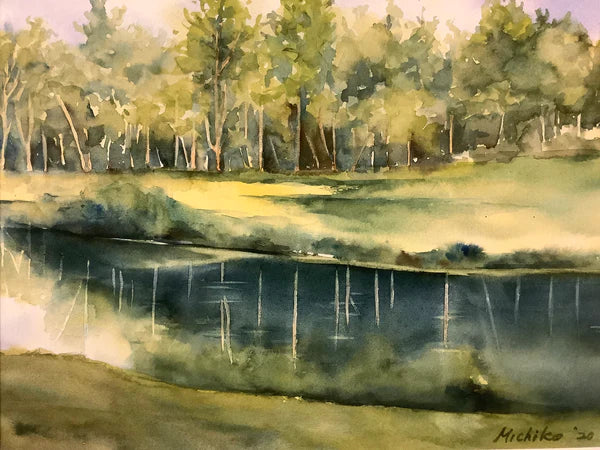 “Green Reflection", Print from an Original Watercolor