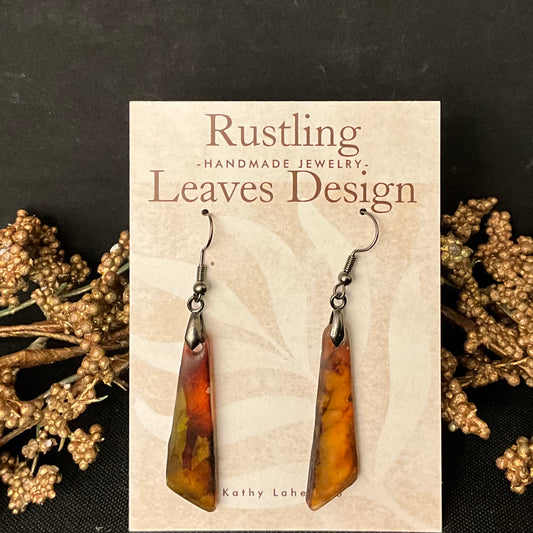 Brown Trapezoid Earrings