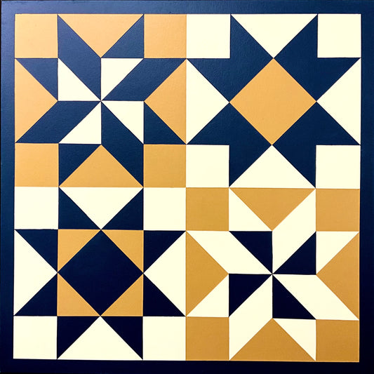 Barn Quilt - 4 Star Pattern - 2x2