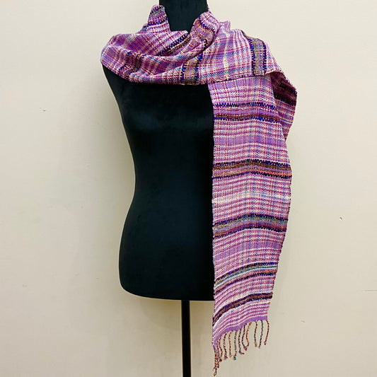 Handwoven “Ella" Scarf E160 Light Purple