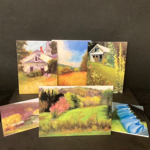 6 Blank Spring/Summer Notecards Wrapped in Ribbon - New Assortment, Janet Marie Yeates, Northville, NY